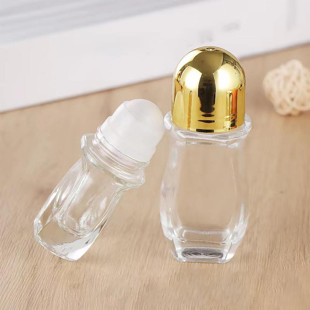 30/50ml Essential Oil Roller Bottles EmptyTransparent Glass Roll On Bottle Travel Sample Essential Oil Vials With Roller Ball