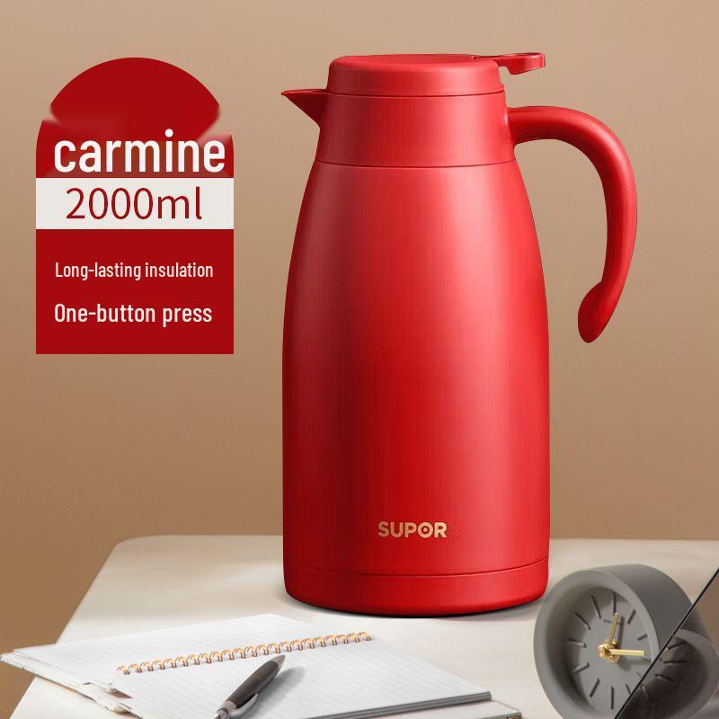 

MH304 Germany 2026 Stainless Steel Vacuum Insulated Hot Water Kettle and Thermos Flask 1.5L червоний/амарантовий