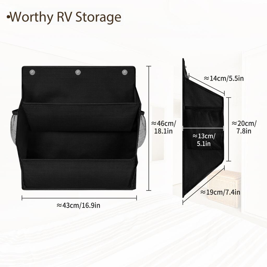 Over Door Hanging Organizer Shoe Storage Bag Multi-Pocket RV Wall Mount No Tools Space Saving Utility