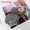 Mini Borsa a Mano a Forma di Cuore d'Amore con Decorazioni di Diamanti Acqua Scintillante per Uso Quotidiano