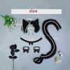 5 Stück Sexuelles Simulations-Tierohren-Set mit süßem Schwanz, Spitze, Handglöckchen, Halsglöckchen, Auf Lager, Plüsch-Cosplay-Requisiten, Kopfschmuck, Haarschmuck
