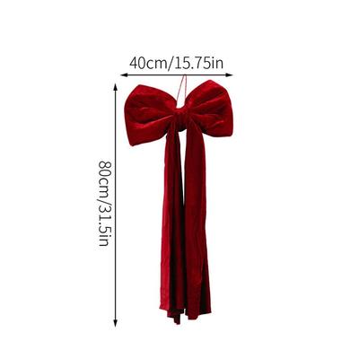 40cm Extra Large Non Velvet Bow Tie Christmas Tree Bow Decoration Pendant Exquisite Ribbon, Festive Atmosphere Props