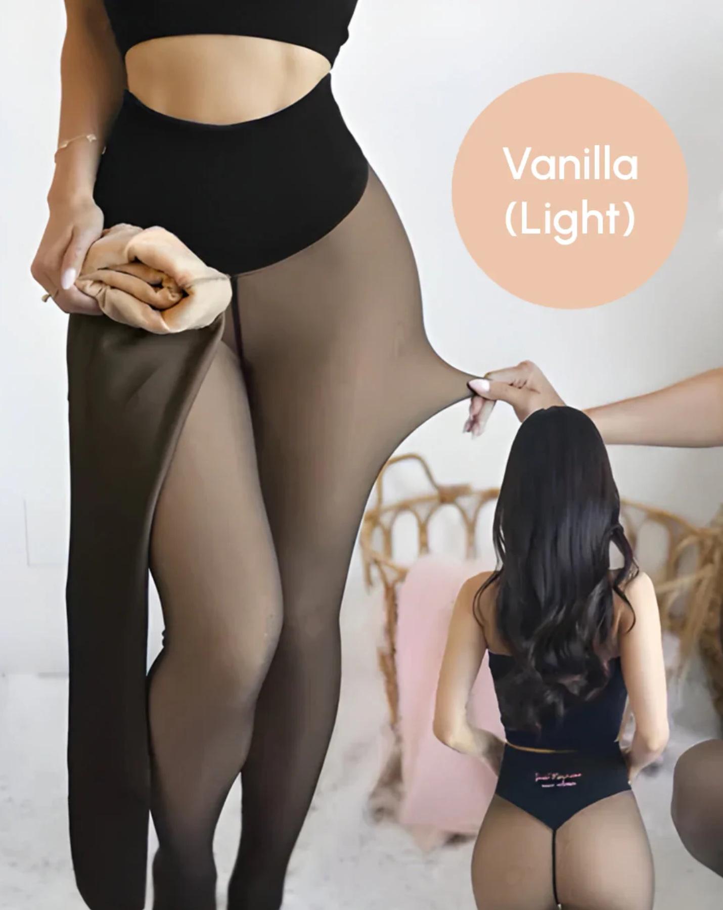 

Women s High Waist Compression Leggings: Faux Translucent, See-Through, Plus Velvet Warmth for Autumn/Winter. S/M (90-140 lbs)
