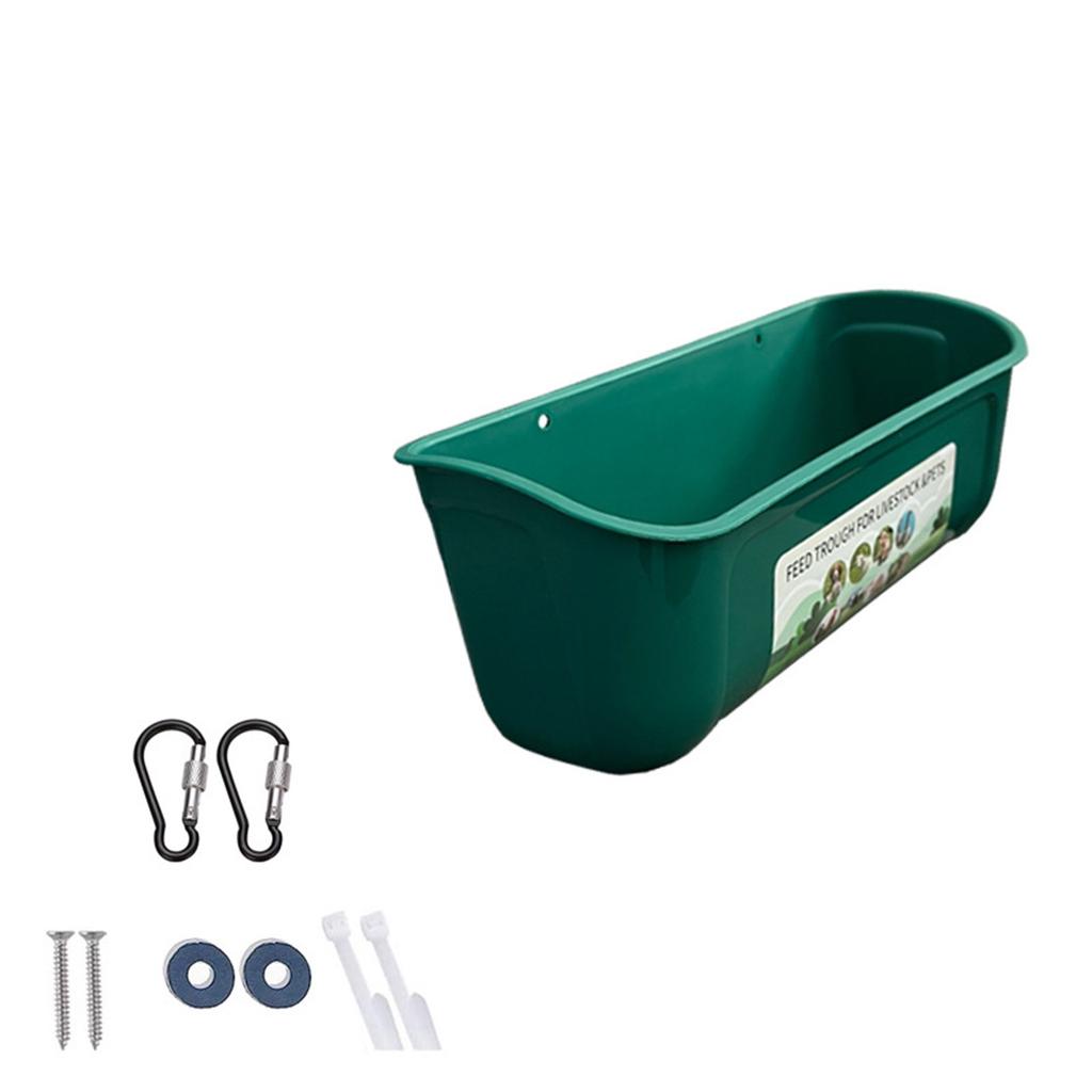 The Automatically Feeds Chickens, Ducks, Geese And Goats Large Capacity Hanging Fence Feed Trough Feeding Trough
