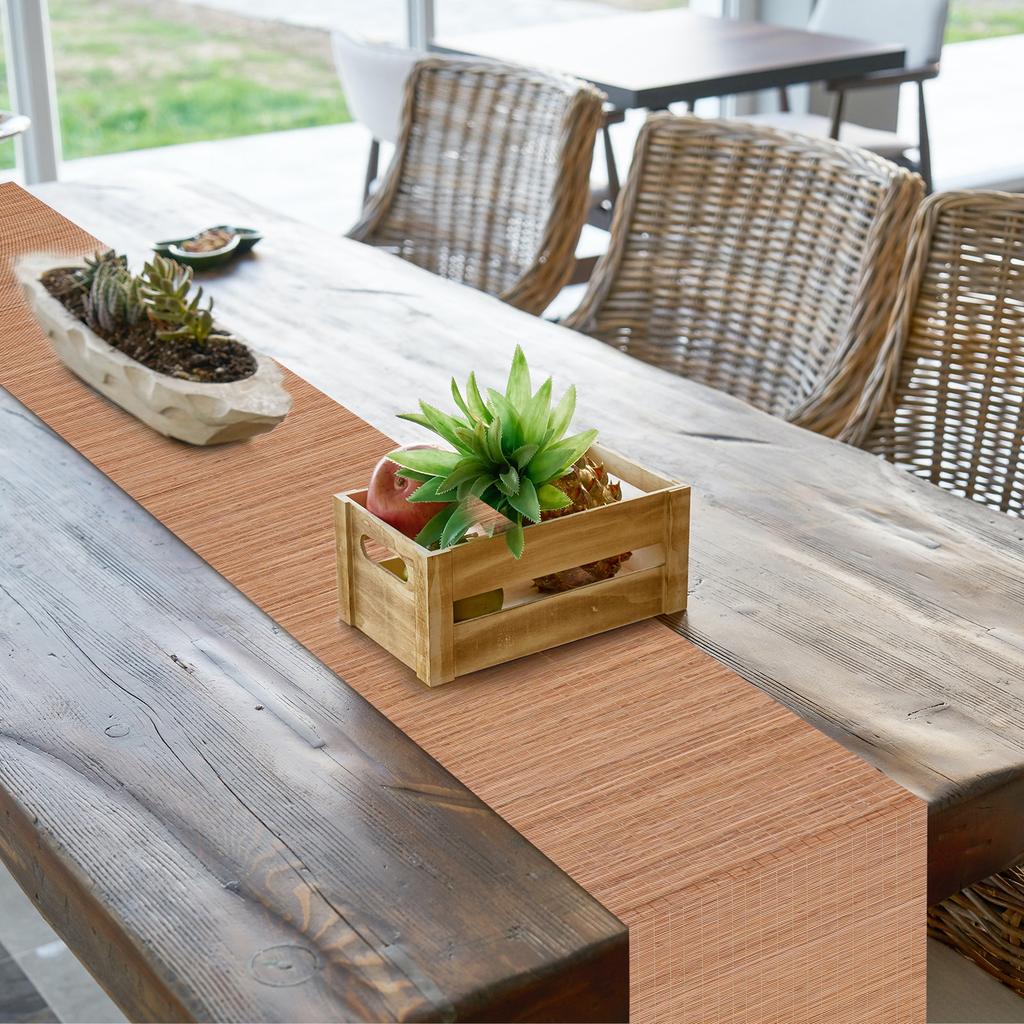 1Pcs Handcrafted Bamboo Tea Mat Versatile Table Runner for Tea Ceremony Table Decoration Heat Resistant Non Slip Washable