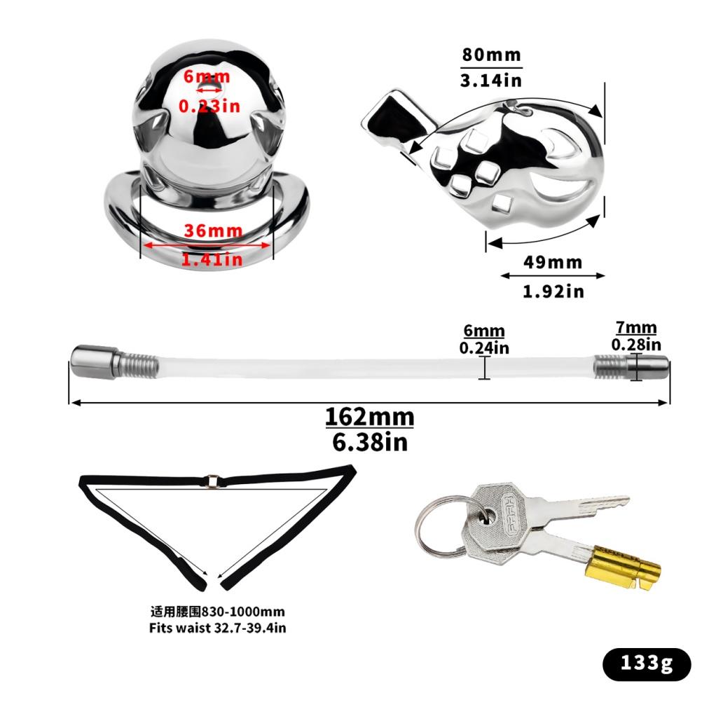 FRRK 304 Stainless Steel Chastity Cage Penis Lock Male Chastity Device Cock Cage BDSM Chastity Products Sex Toys