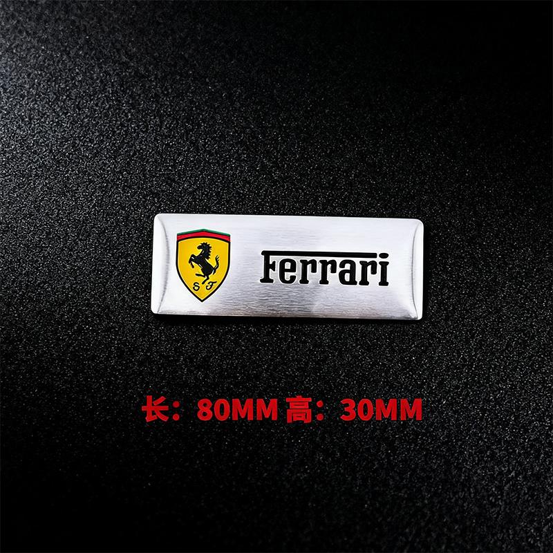 New Aluminum Alloy Badge Sticker Car Body Trunk Window Decoration Decal For Ferrari Roma 488 Spider SF90 LaFerrari Portofino F80 JG6