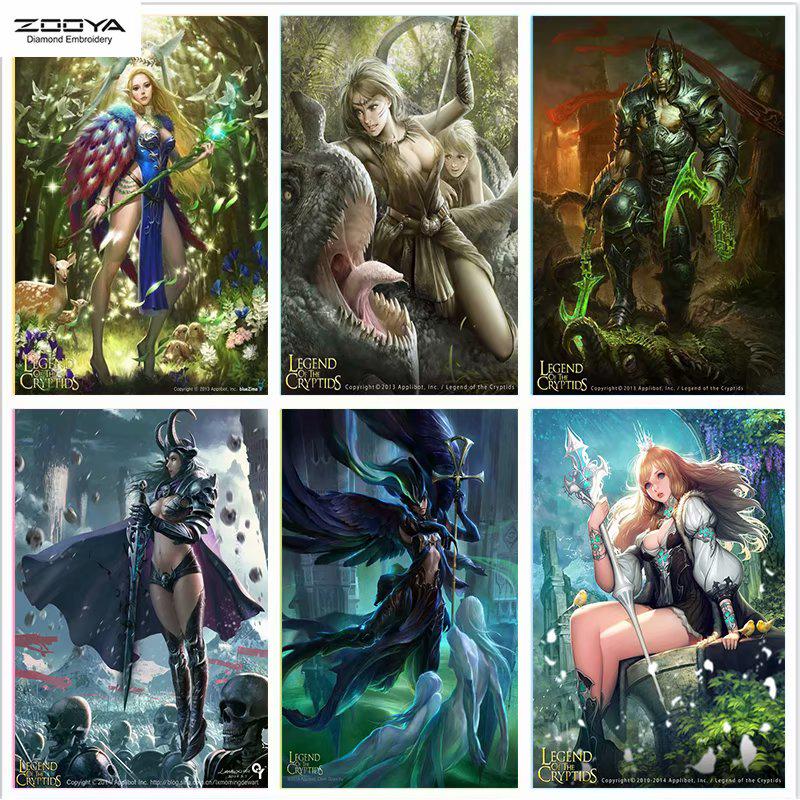 

ZOOYA DIY Полный дрель Алмазная картина Легенда о Cryptid Вышивка Стежок Мозаика Домашний Декор Подарок