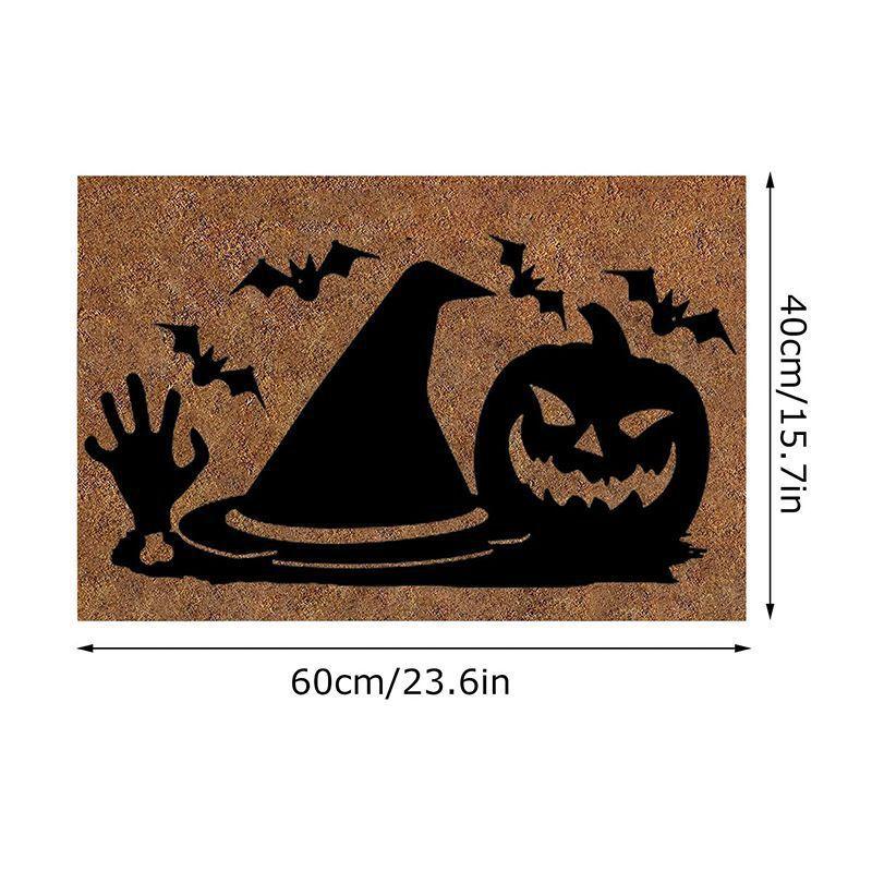 2pcs Halloween Foot Mats Ethnic Festival Decorative Floor Mats Easy To Take Care of Door Mats