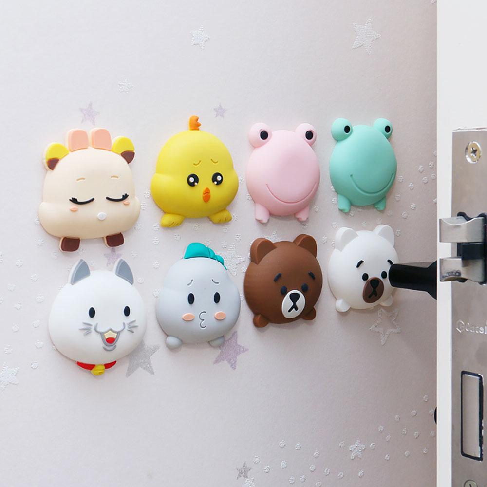Silicone World Door Handle Anti-collision Pad Wall Sticker Mute Door Stoppers Refrigerator Collision Pad Silent Shock Absorber