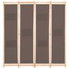 VidaXL Room Divider 4 Panels Brown 160x170x4 Cm Fabric