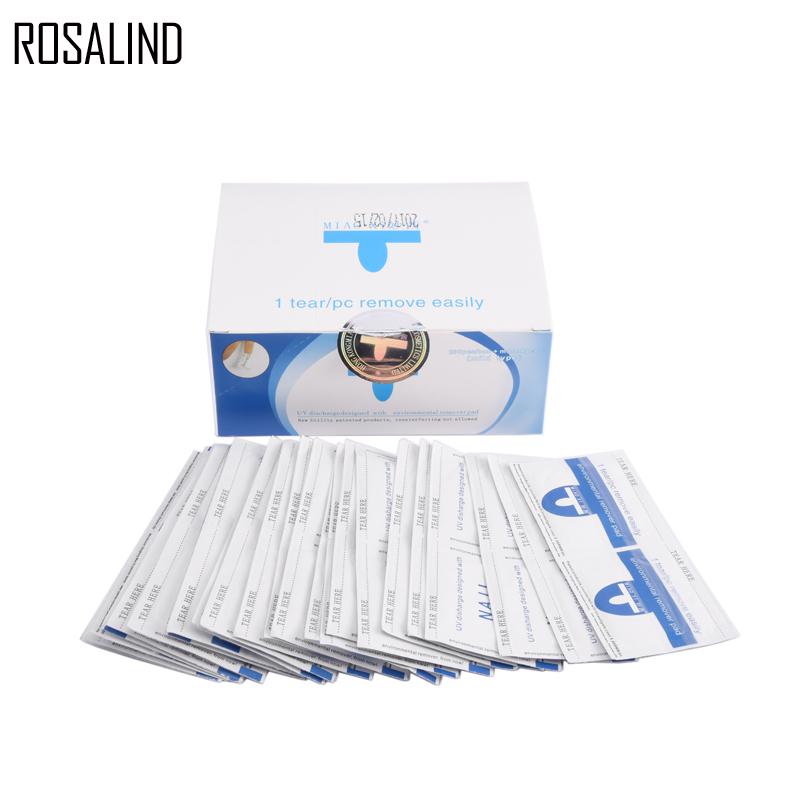 

Rosalind Professional Nail Gel Removal Wraps УФ-гель для манікюру Очищення лаку Soak Off Remover 1pcs