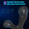Male Thrusting Prostate Massager Rotating Anal Vibrator Butt Plug Testicle Stimulator Delay Ejaculation Ring Sex Toys For Men