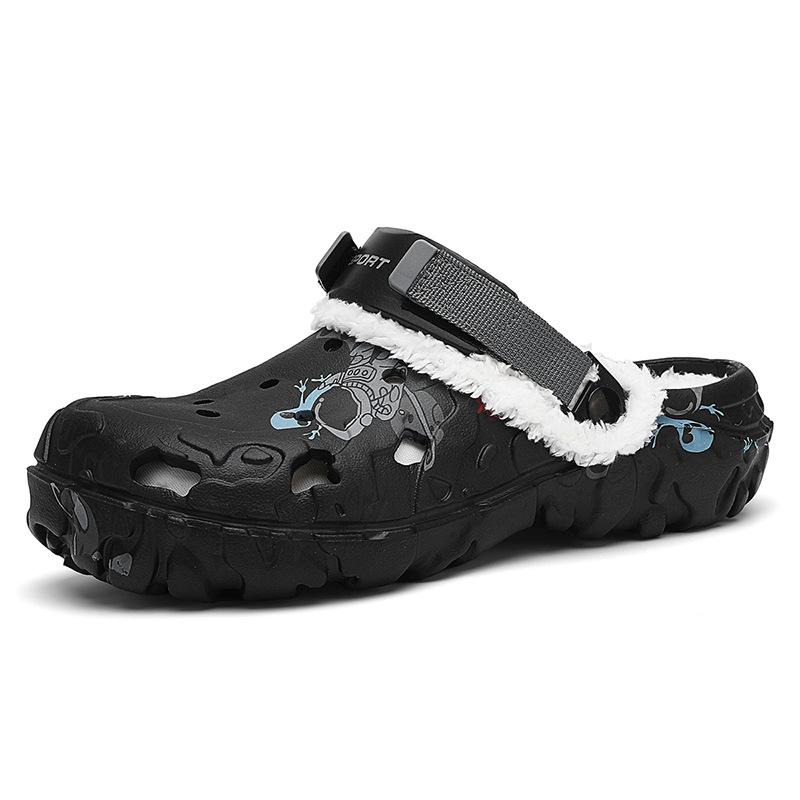 Winter und Sommer zwei Tragevarianten abnehmbarer Beutelkopf Strandschuhe leicht große Größe Lochschuhe weiche Sohle Baumwollschuhe Herrenschuhe