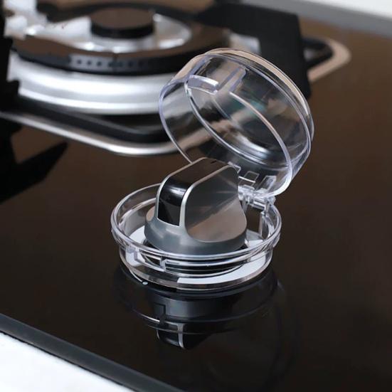 2/3/4Pcs Transparent Stove Knob Safety Cover Heat Resistant Dustproof Baby Proof Universal Kitchen Oven Lock Gas Stove Knob Safety Guard Protector