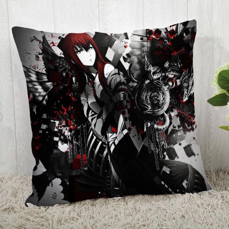 Steins Gate Pillow Cover Customize Pillow Case Modern Home Decorative Pillowcase For Living Room 45X45Cm A19.12.13