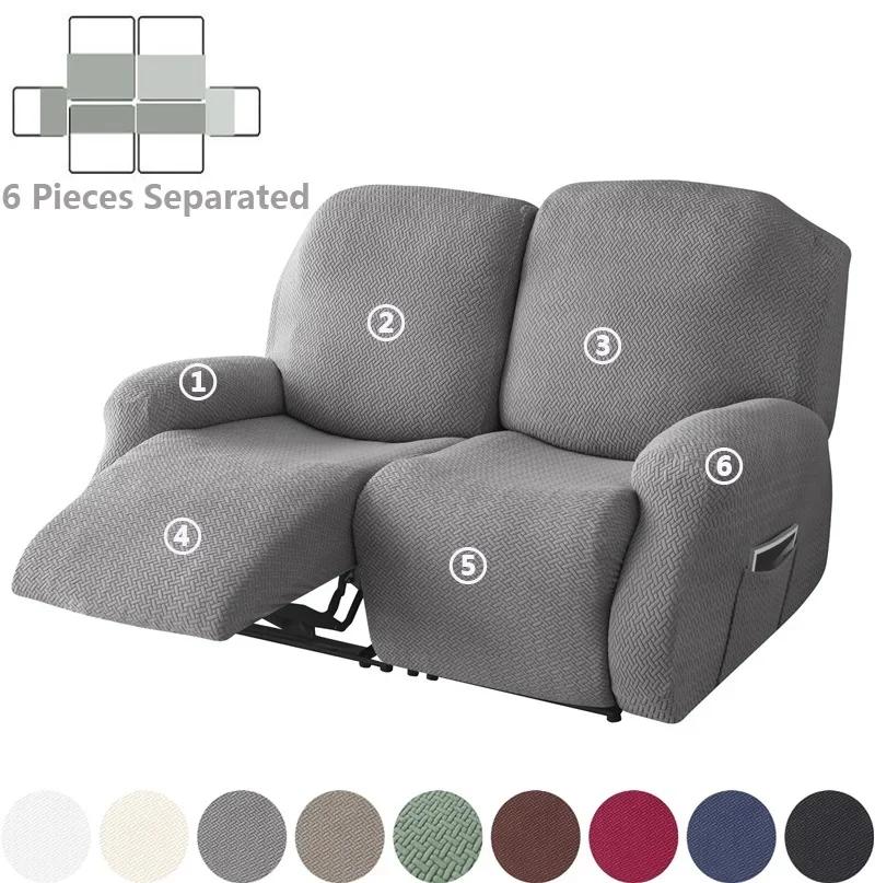 1 2 3 Seater Recliner Sofa Cover Stretch Spandex Armchair Covers Solid Color Couch Slipcovers For Living Room