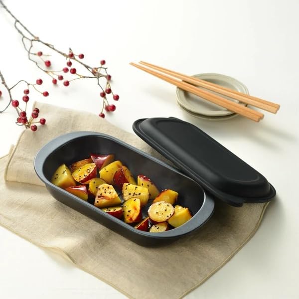 Wahei freiz Parise RE-7758 Slim Range Pan, Dishwasher Safe, Grill Pan, and Heat-Resistant Plate, Browns In the Microwave!