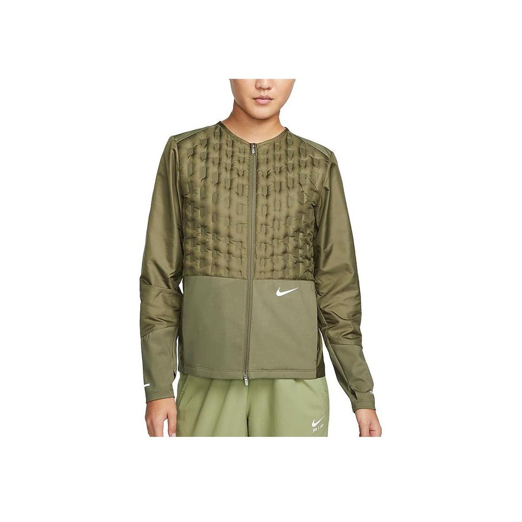 Nike Solid Waterproof Running Color Block Jacket Women Jackets Olive-Green DQ6710-222