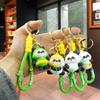 Kung Fu Playful Panda Keychain Soft Rubber Figure Travel And Accessory Car