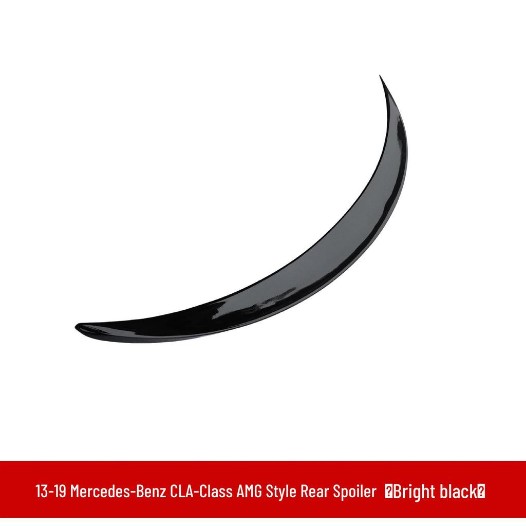 Compatible Rear Spoiler and Brabus Front Lip Kit for 2013-2019 Mercedes-Benz CLA-Class W117 with AMG Modifications