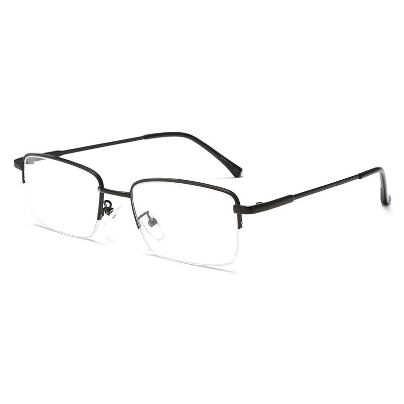 Blaulichtfilterbrille Halbrahmen Quadratische Metallbrille Damen Herren Luxusbrille Blaulichtblockierende Herren Damen Brille