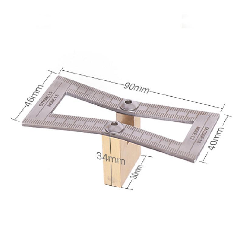 Dovetail Jig Wheel Marking Gauge Tool Set Woodworking Scriber Aluminum Alloy Linear Drawing Mortise Measuring Ruler Wood Joints