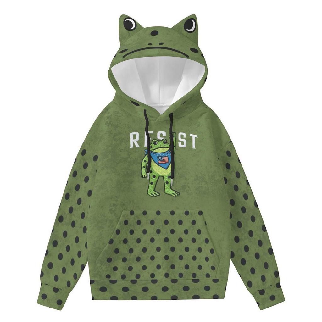 DZ Style Dämonenjägerin Mädchen Tigerohren Hoodie - Niedliches Anime Wukong Panda Frosch Design