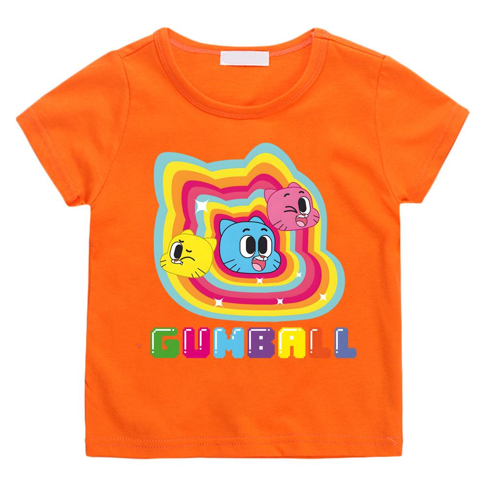 The Wonderfully Weird World of Gumball Children's Cartoon T-shirt High Quality Print Trend 100%Cotton Soft Tee-shirt summer Tops Anime T-shirt