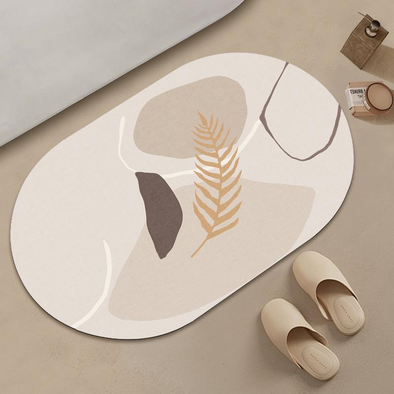 Eenvoudige Japanse Wabi-Sabi Fijne Badkamer Diatomeeënaarde Mat Toilet Badwater Vocht-absorberend Antislip Voetkleed
