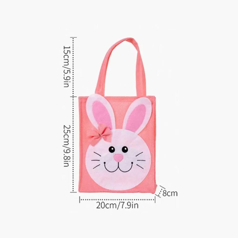 

Handheld Design Cartoon Rabbit Bag Casual Style File Pocket Messenger Bag Crossbody Strap Tutorial Bag Easter Crossbody Bag 5x5x5cm рожевий