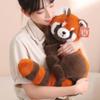 Red Panda Plush Toy - Laying Style, Huggable Raccoon Doll, Perfect Gift for Girls & Children