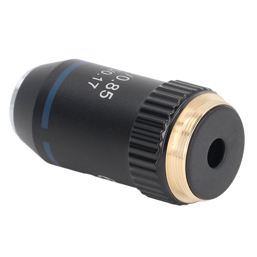 Achromatic Objective Brass 60X Microscope Lens for Biology Laboratory Interface 20.2mm