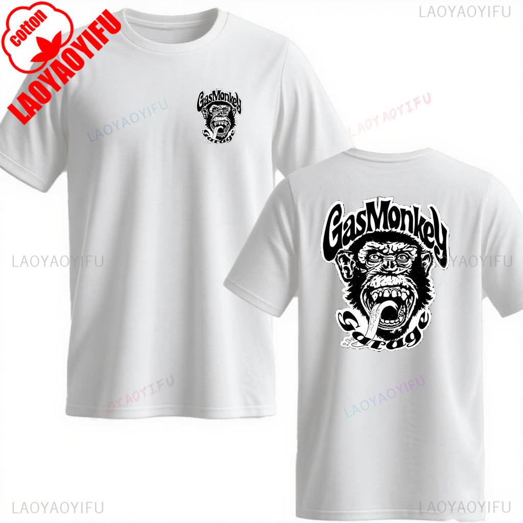 Trending Gas Monkeys Garage Print Shortsleev Hot Sale Vintage Fashion Unisex T Shirt Unique Classic Streetwear Harajuku Cotton Top