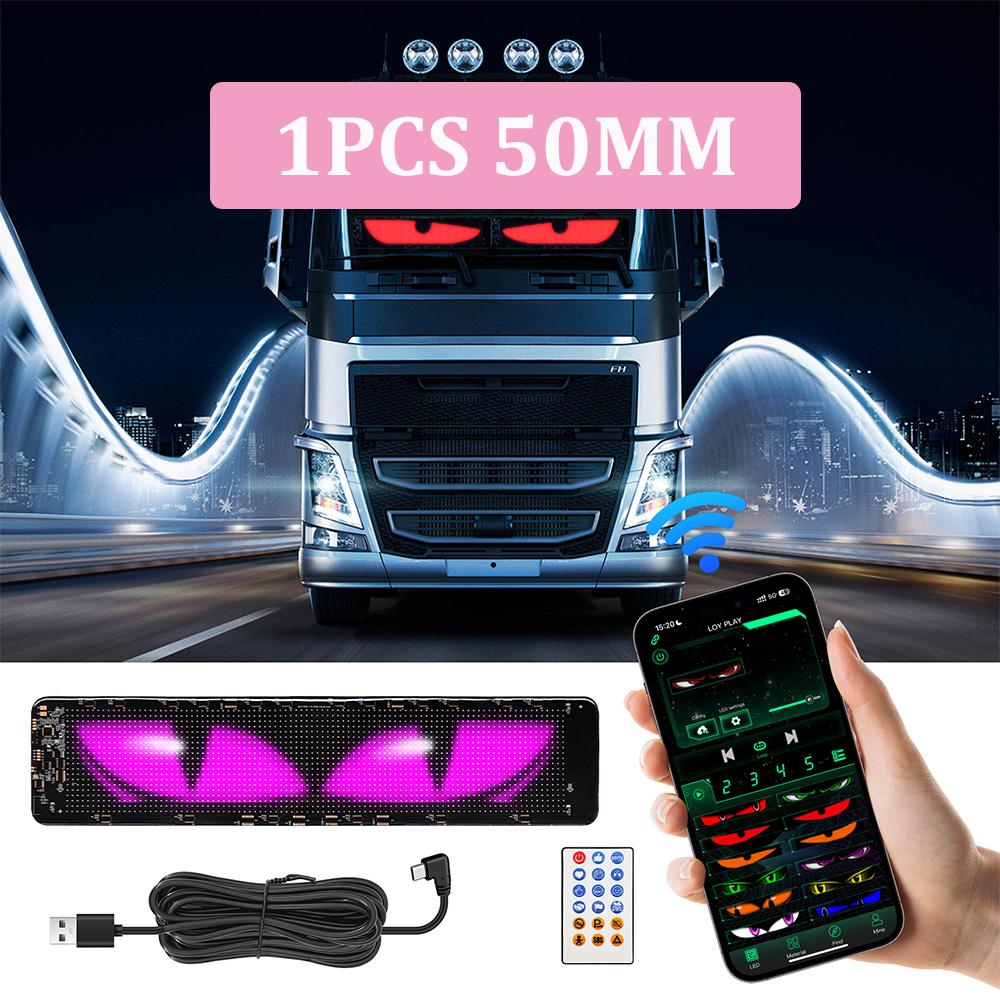 1PCS Eyes LED Logo Lamp Car Display Light APP Control Matrix Pixel Panel DIY Programmable Display Night Light for Car Truck Room