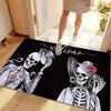 1PC Halloween Skull Kitchen Rug Non-Slip Door Mat Pop Design Bathroom Rug Bath Mat Carpet for Home Sink Laundry Decor