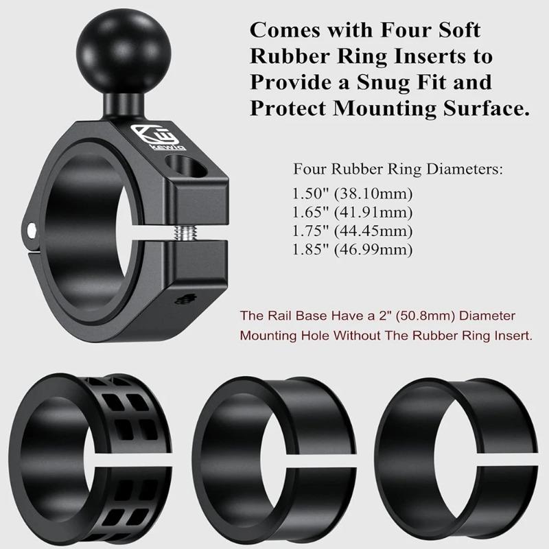 Aluminum Alloy 1 inch/ 25mm Ballhead Mount Base Motorcycle Bicycle Handlebar Rearview Mirror Bracket Holder Adapter Clamp Base