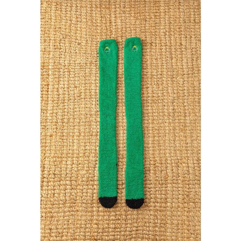 Christmas Stockings, Non-shedding Coral Fleece Half-fleece Stockings, Knee-high Stockings, Floor Stockings, Women's Thickened Warm Fleece Stockings