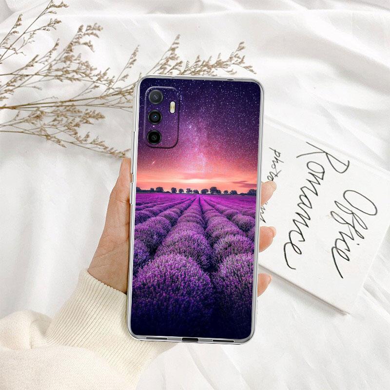 IK42 Lavendel Lila Blume Transparente Handyhülle für Motorola Moto G7 G8 G9 G84 G85 G73 G24 G15 Z2 Play Power Plus