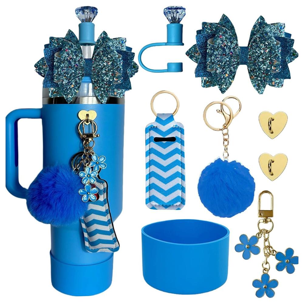 

For Water Cups Lipstick Bag Decoration Water Cup Accessories Colorful Key Pendant Decoration Bright Colorful Design синий