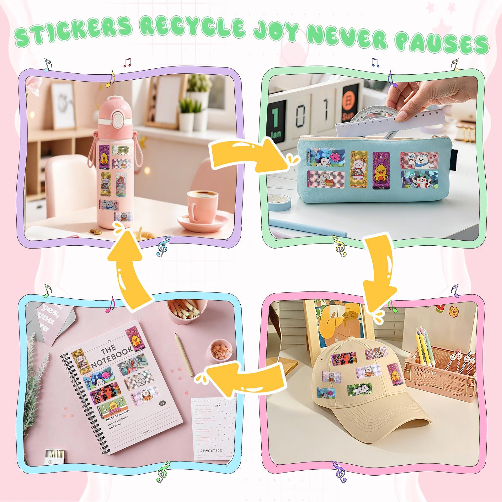 

DIY Sticker Bracelet Making Kit with Collection Book,700 Mini Stickers Reusable Sticky Rolls Birthday Gifts for Kids Ages 6-12 United States