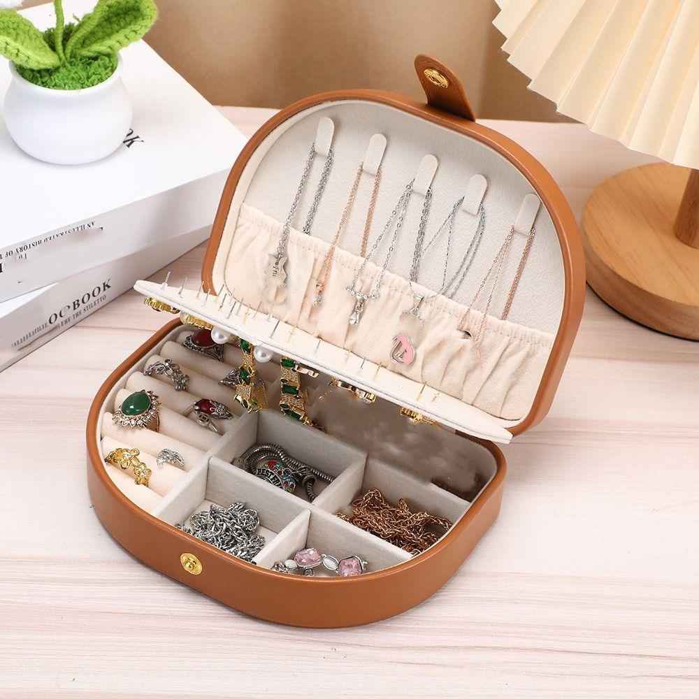 Bracelet Earrings Storage Case PU Leather Jewelry Holder Sweet Jewelry Display Box  Outdoors