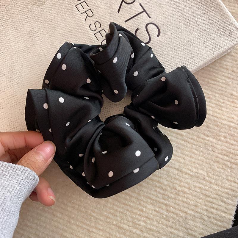 French-style Scrunchie with Ruffled Edges, Ins-style Satin Hair Tie, Simple and Elegant New Style