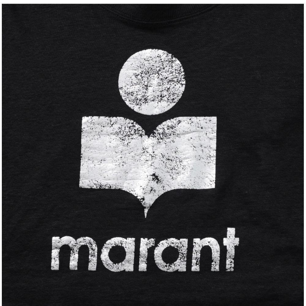 ISabelle Marant TS0005fa A1n10e 01bk Klowia Clovia Linen Women S Long Sleeve Tee