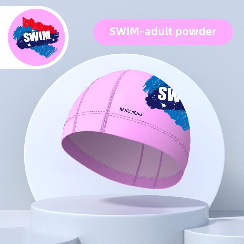 Waterproof Breathable PU Coated Adult Swimming Cap for Men & Women