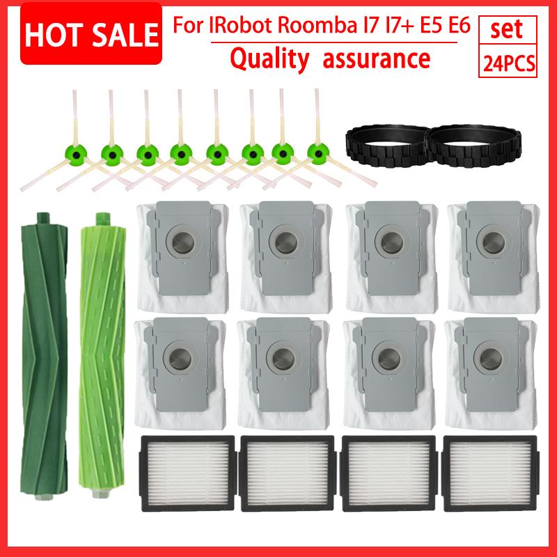 For iRobot Roomba i7 i7 i6 i8 i3 Plus E5 E7 E&I Series Hepa Filter Side Brush Main Brush Vacuum Cleaner Replacement Accessories