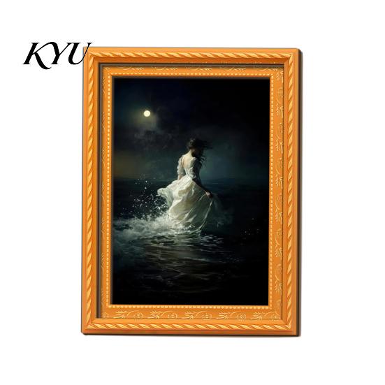 Wooden Magnet Ornaments Retro Frame Fridge Magnet, Strong Magnetic Decor Kitchen Refrigerator for Refrigerator, Office Whiteboard Decoration
