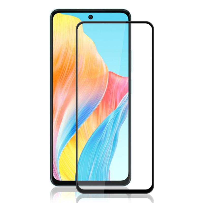 

AMORUS For Oppo A58 4G Tempered Glass Film Anti-explosion Full Cover Screen Protector Black
