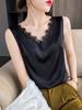 V-neck Lace Sling Vest Women's Summer New Versatile and Thin Foreign Fashion Versatile Sleeveless Bottoming Top