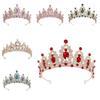 Rhinestone Baroque Pageant Crowns Luxury Crystal Crystal Cake Topper  Hair Dress Accessories